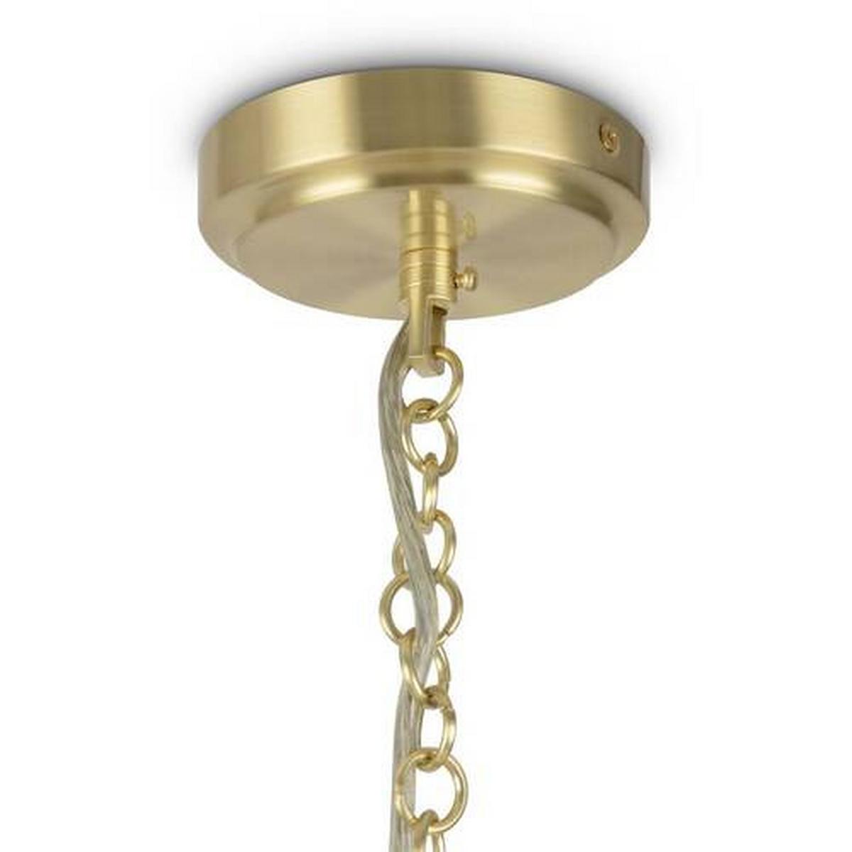 PENDELLEUCHTE IMPRESSIVE - Weiss/Goldfarben, Trend, Textil/Metall (68/69,5cm) - MAYTONI