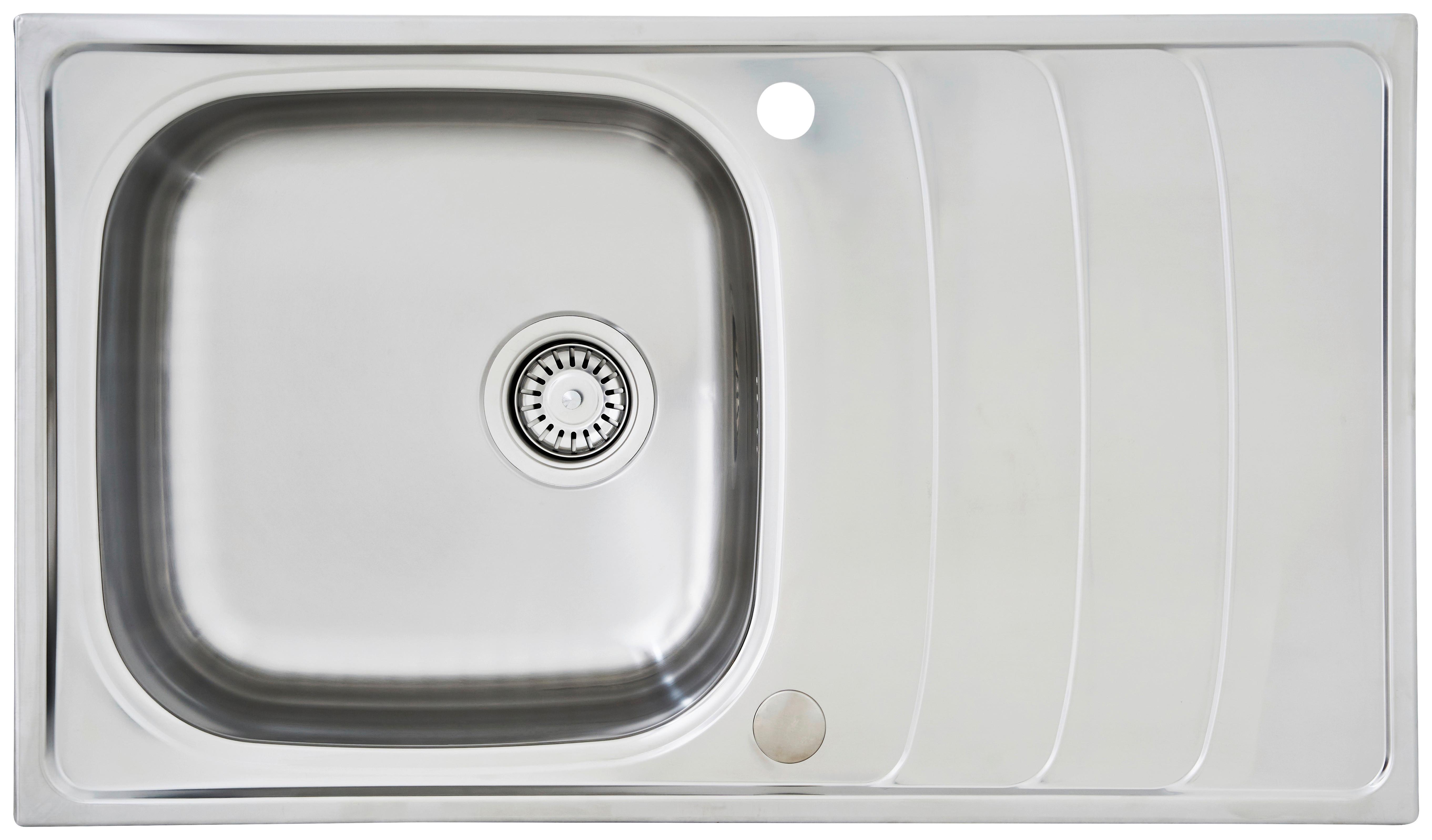 Einbauspüle Miami ca. 86x19x50 cm Edelstahl - Edelstahlfarben, Trend, Metall (86/19/50cm) - Respekta