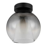 DECKENLEUCHTE 15749D BARRY - Klar/Schwarz, Basics, Glas/Metall (18/19cm) - Globo