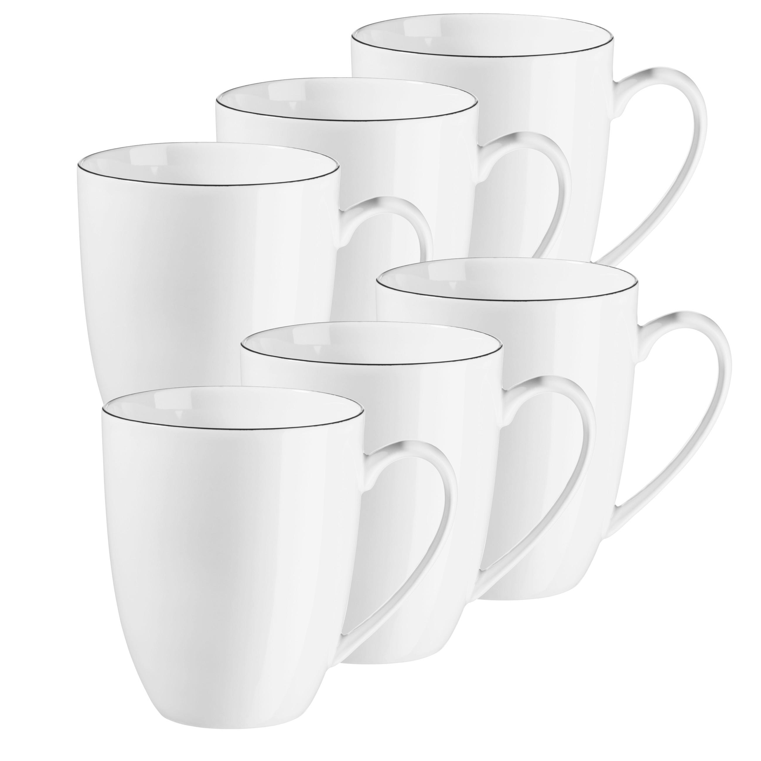 TASSENSET 935574 FELISE KAFFEEBECHERSET - Weiss, Basics, Keramik (8,5/7cm) - Mäser