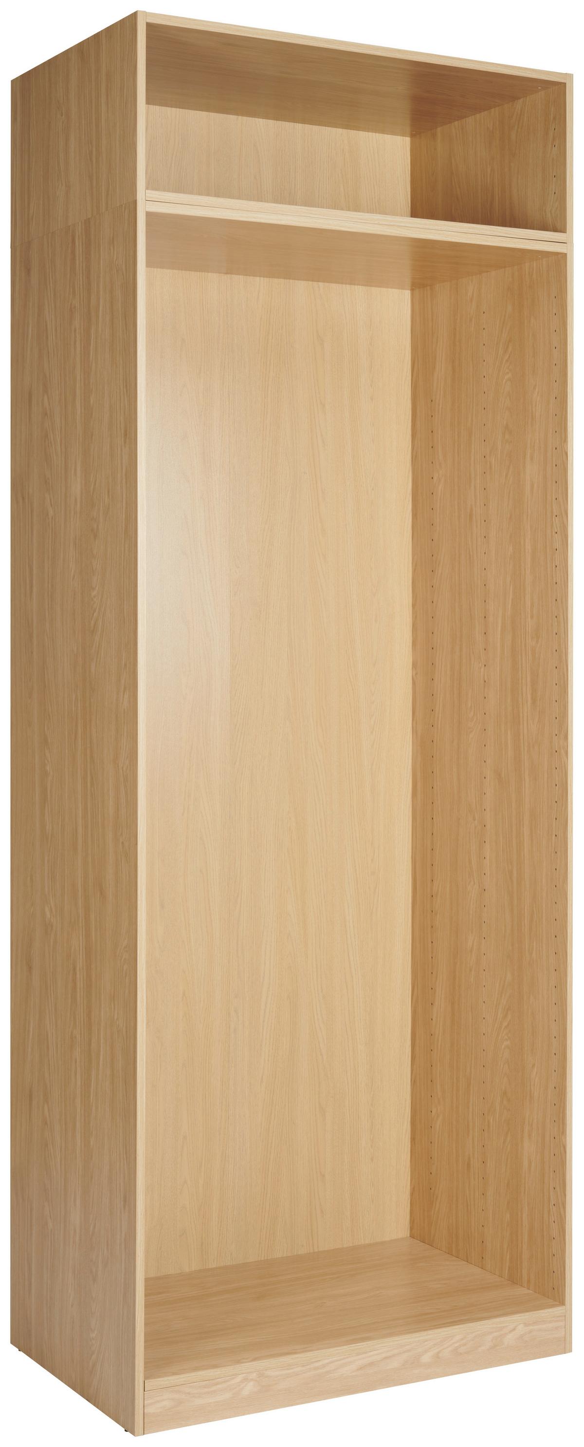 Kleiderschrankkorpus in Eichefarben - Eichefarben, MODERN, Holzwerkstoff (91,1/242,2/56,5cm) - Based