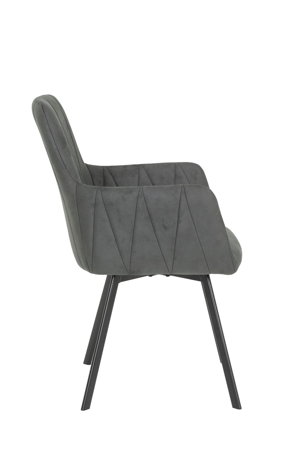 TISCHGRUPPE KARINA G - Anthrazit/Eiche Artisan, MODERN, Holzwerkstoff/Textil (160 - 200/76/90cm) - MID.YOU