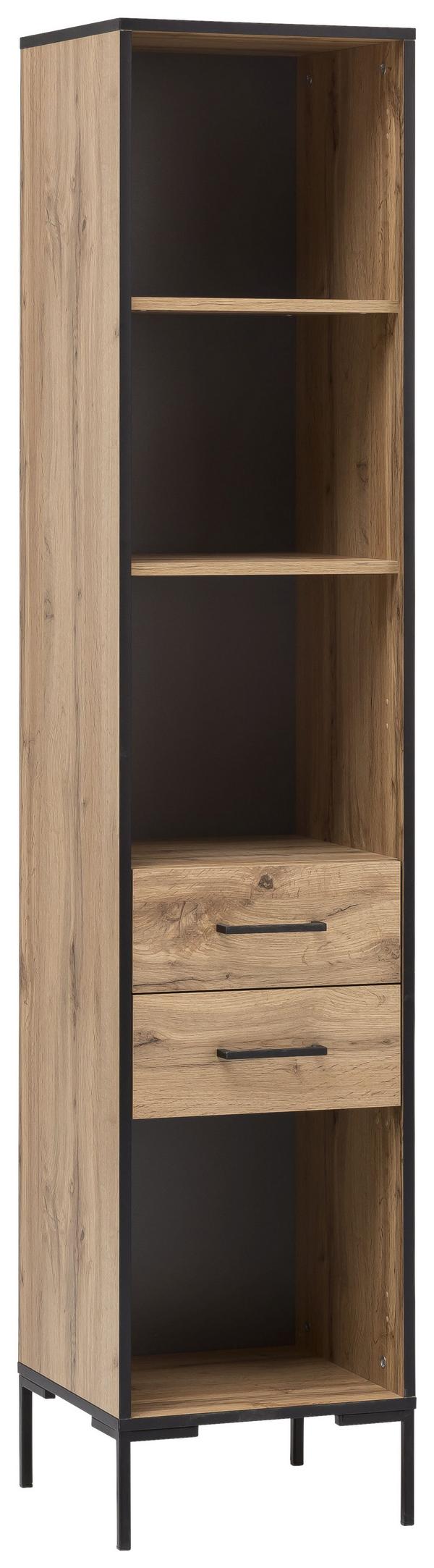 Standregal Eichenfarbe Schwarz online bestellen