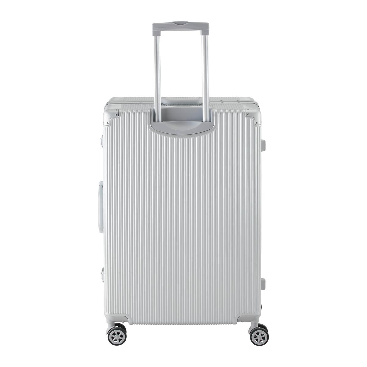 Reisekoffer Miami L Silberfarben - Silberfarben, MODERN, Kunststoff/Textil (51/31/78cm) - Mömax