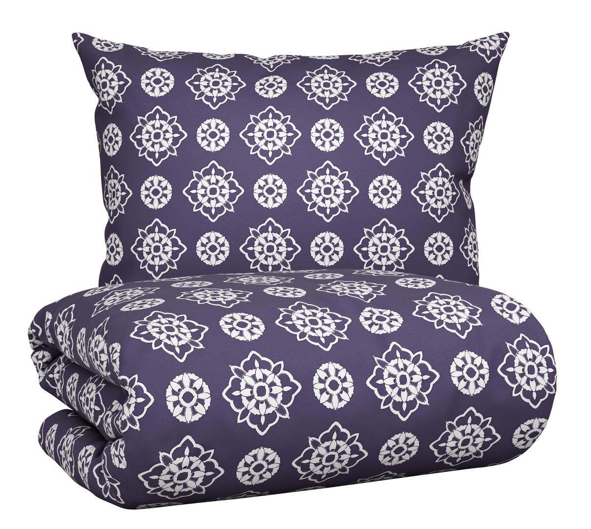 Bettwäsche Amba ca. 160x210 cm - Flieder/Rosa, Textil (160/210cm) - Modern Living