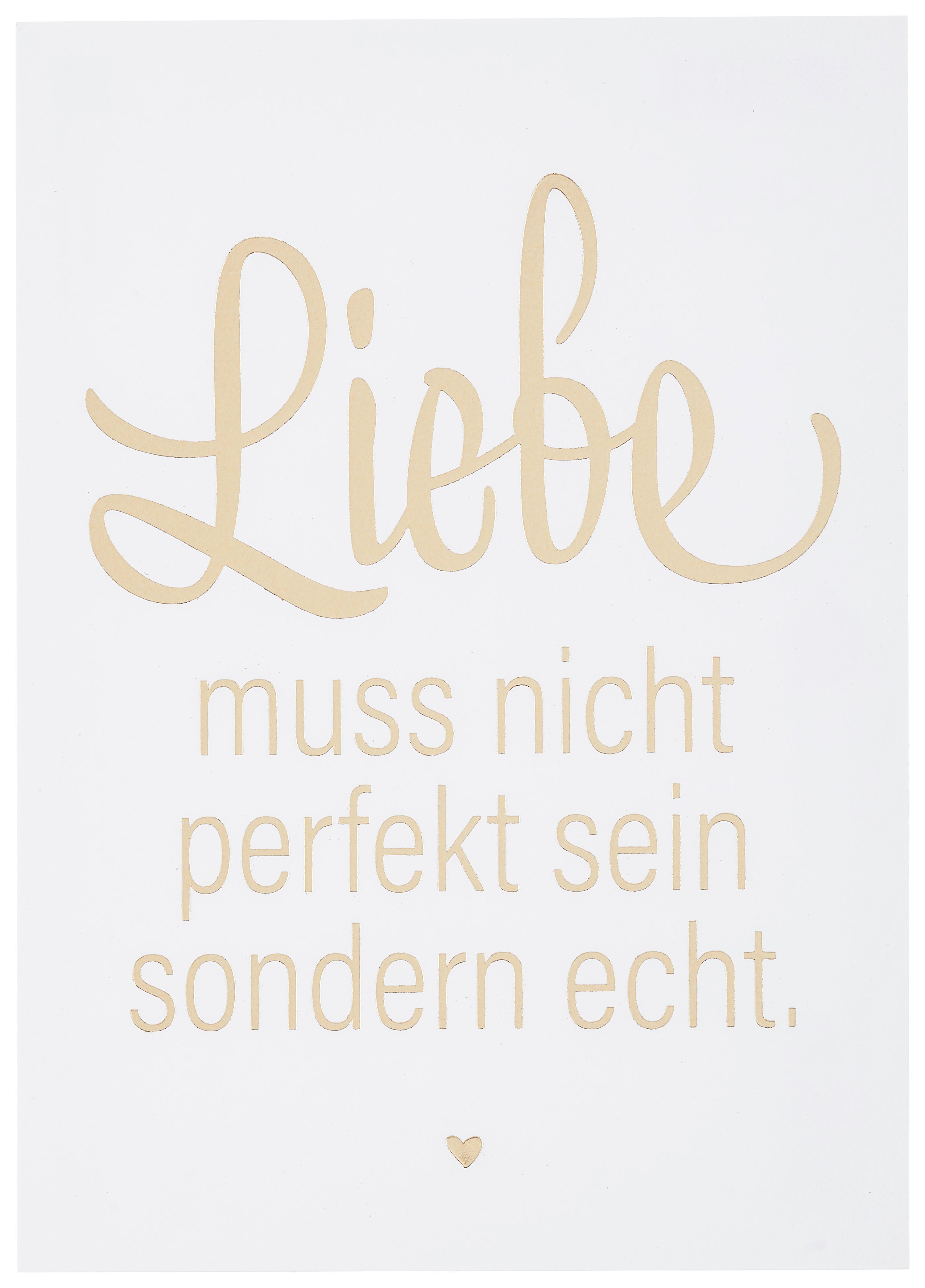 POSTKARTE GOLD - Goldfarben/Weiß, MODERN, Papier (10,5/14,8cm)