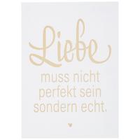 POSTKARTE GOLD - Goldfarben/Weiß, MODERN, Papier (10,5/14,8cm)