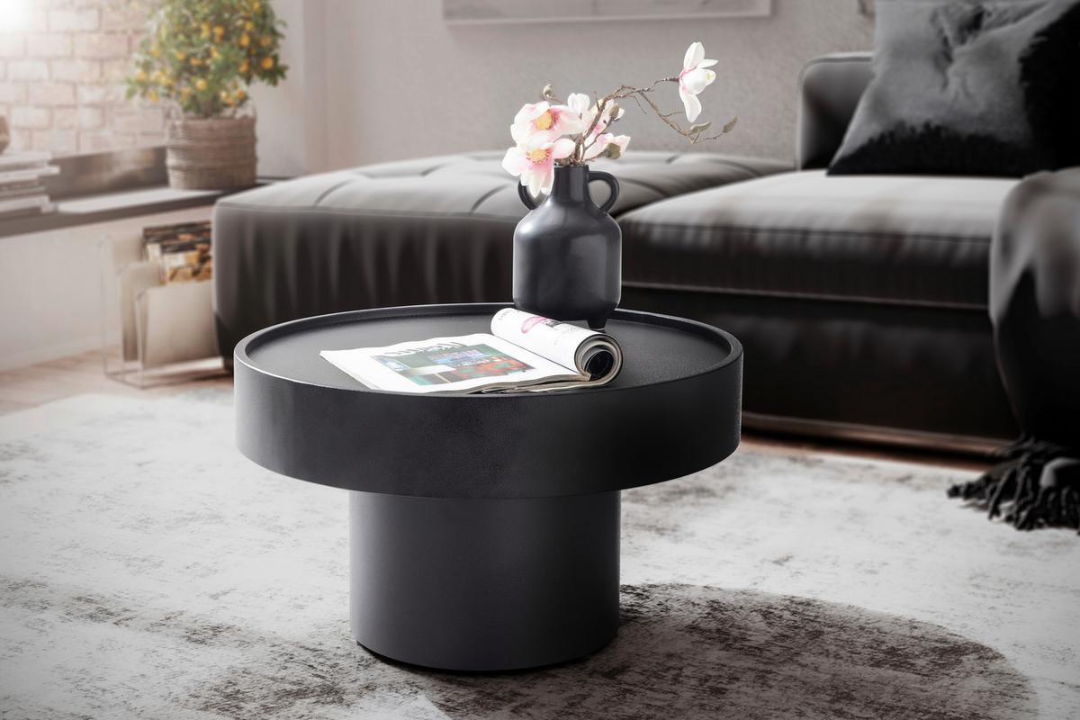 COUCHTISCH WL6.759 - Schwarz, Design, Metall (60/60/36cm) - MID.YOU