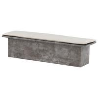 SITZBANK KELLOGG - Weiß/Grau, Design, Holzwerkstoff/Textil (160/45/40cm) - Livetastic