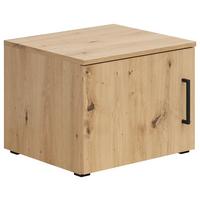 Aufsatzschrank Multistauraum Eiche Artisan - Schwarz/Eiche Artisan, MODERN, Holzwerkstoff/Kunststoff (45/35/40cm) - Mömax