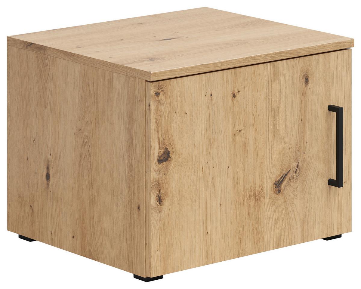 Aufsatzschrank Multistauraum Eiche Artisan - Schwarz/Eiche Artisan, MODERN, Holzwerkstoff/Kunststoff (45/35/40cm) - Mömax