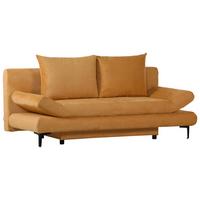 Kanapéágy Lemon - sárga, Modern, textil (191/86/76cm) - Based