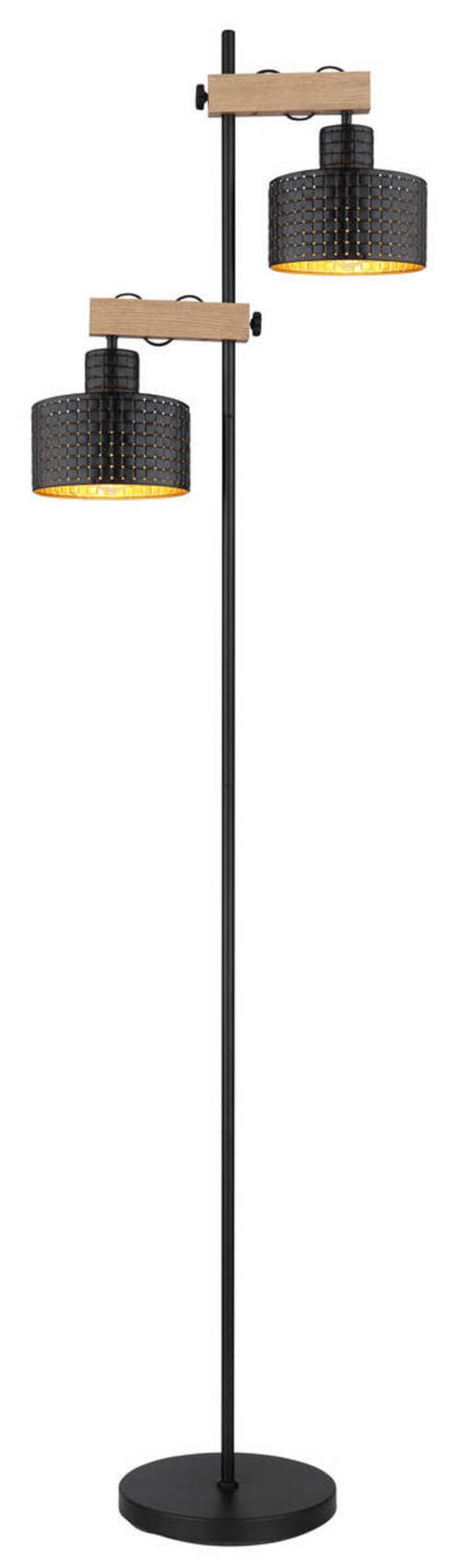 Stoječa Svetilka 15651s - zlate barve/črna, Design, kovina/umetna masa (44/25/168cm) - Globo