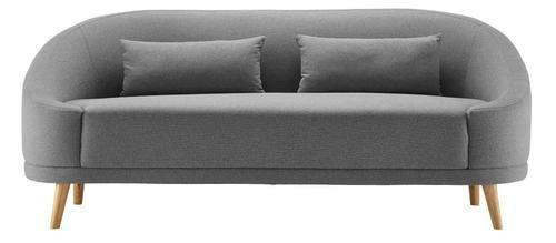 Trosed Jannike, Temno Siva, Velur - temno siva, Moderno, tekstil/les (207/84/80cm) - Bessagi Home