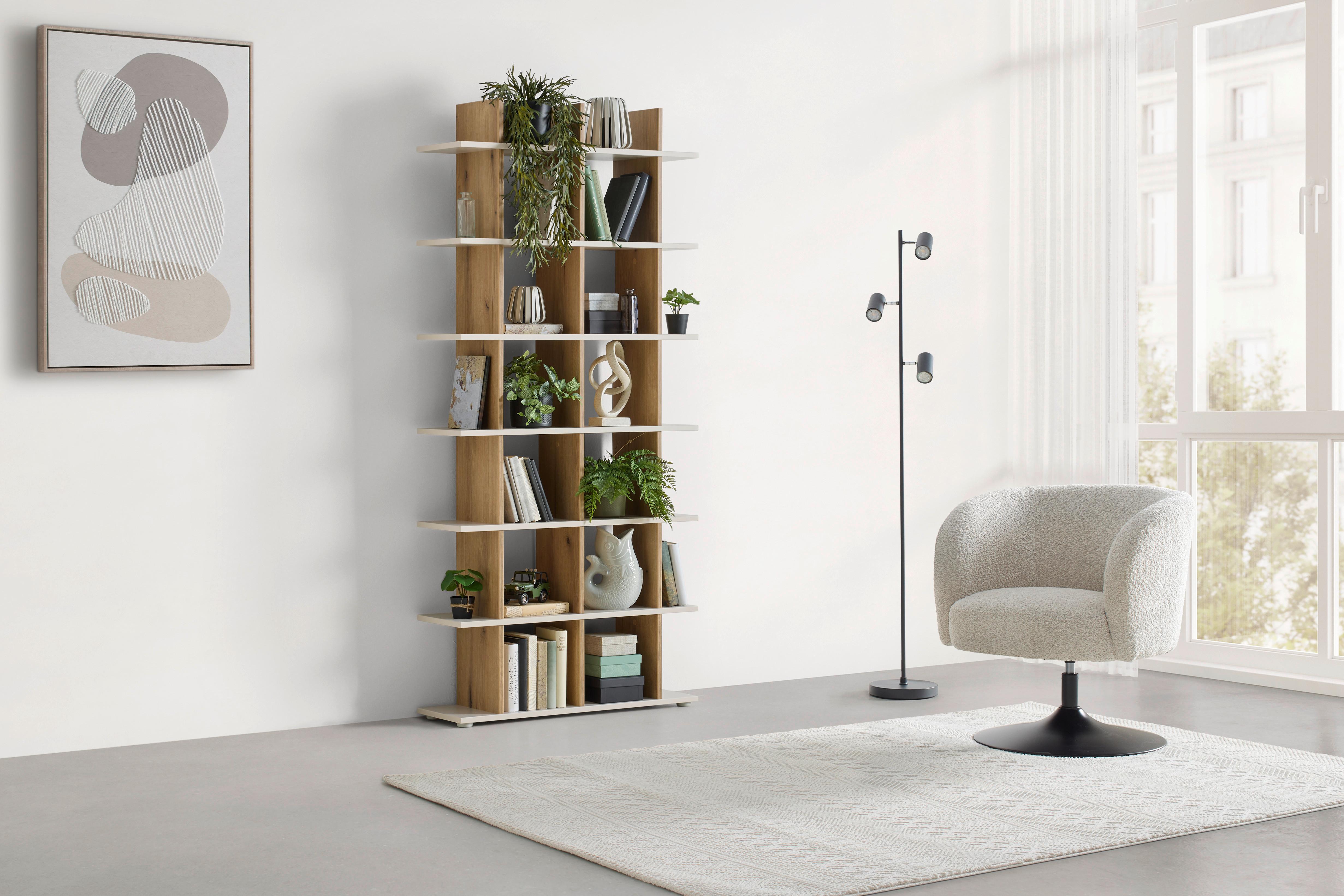 HYLLA OTTO PLUS -EXKLUSIV- - kashmir/ekfärgad, Modern, trämaterial (79,8/175,2/25,5cm) - Mömax
