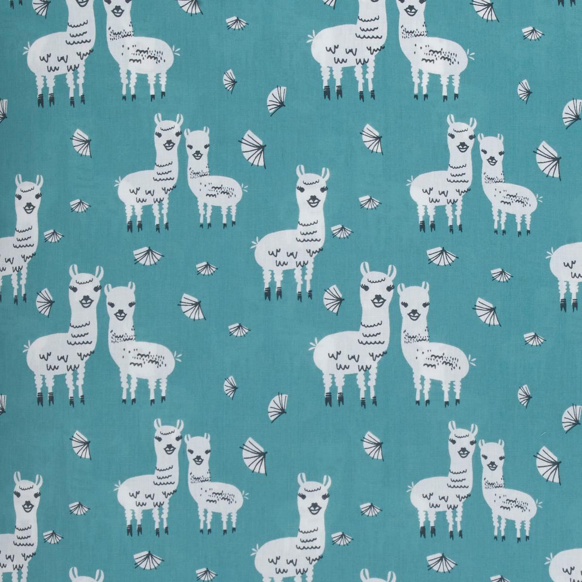 BETTWÄSCHESET LAMA - Türkis/Weiss, Konventionell, Textil (160/210cm) - Modern Living
