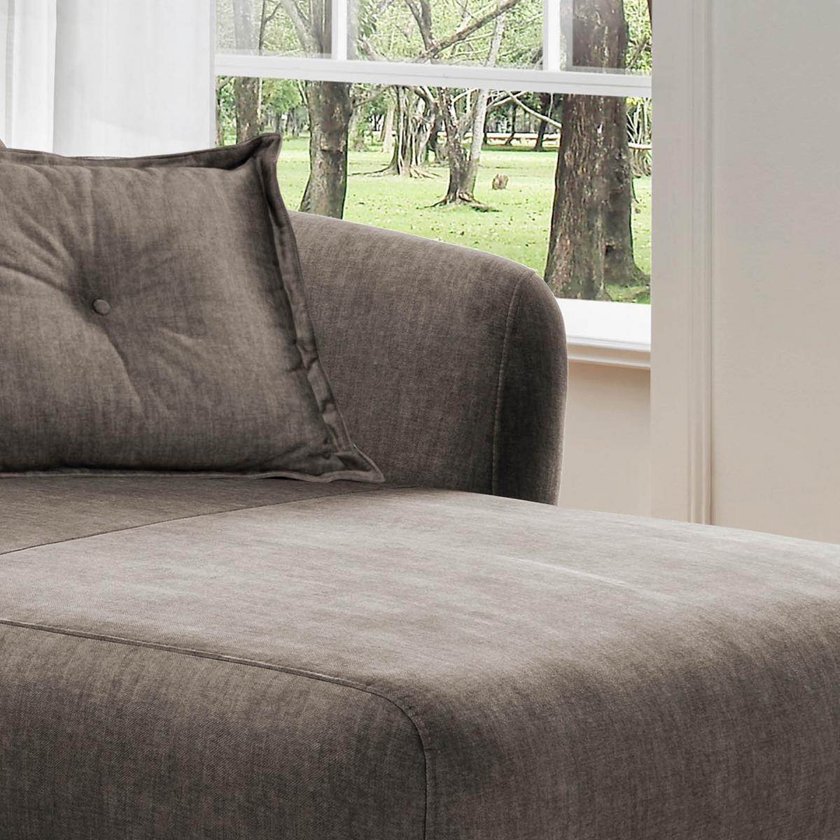 Wohnlandschaft Baggio Braun Velours - Buchefarben/Braun, MODERN, Holz/Textil (277/94/162cm) - Livetastic
