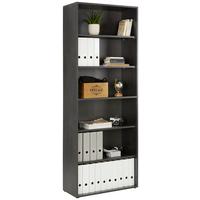 Regal in Schwarz - Schwarz, MODERN, Holzwerkstoff/Kunststoff (81/215/36cm) - Mömax