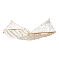 Hängematte Double Bar Hammock Echtholz Weiß - Weiß, KONVENTIONELL, Holz/Textil (160/350cm) - La Siesta