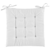 Sitzkissen Lola in Weiß ca. 40x40cm - Naturfarben, KONVENTIONELL (40/40/4cm) - Mömax