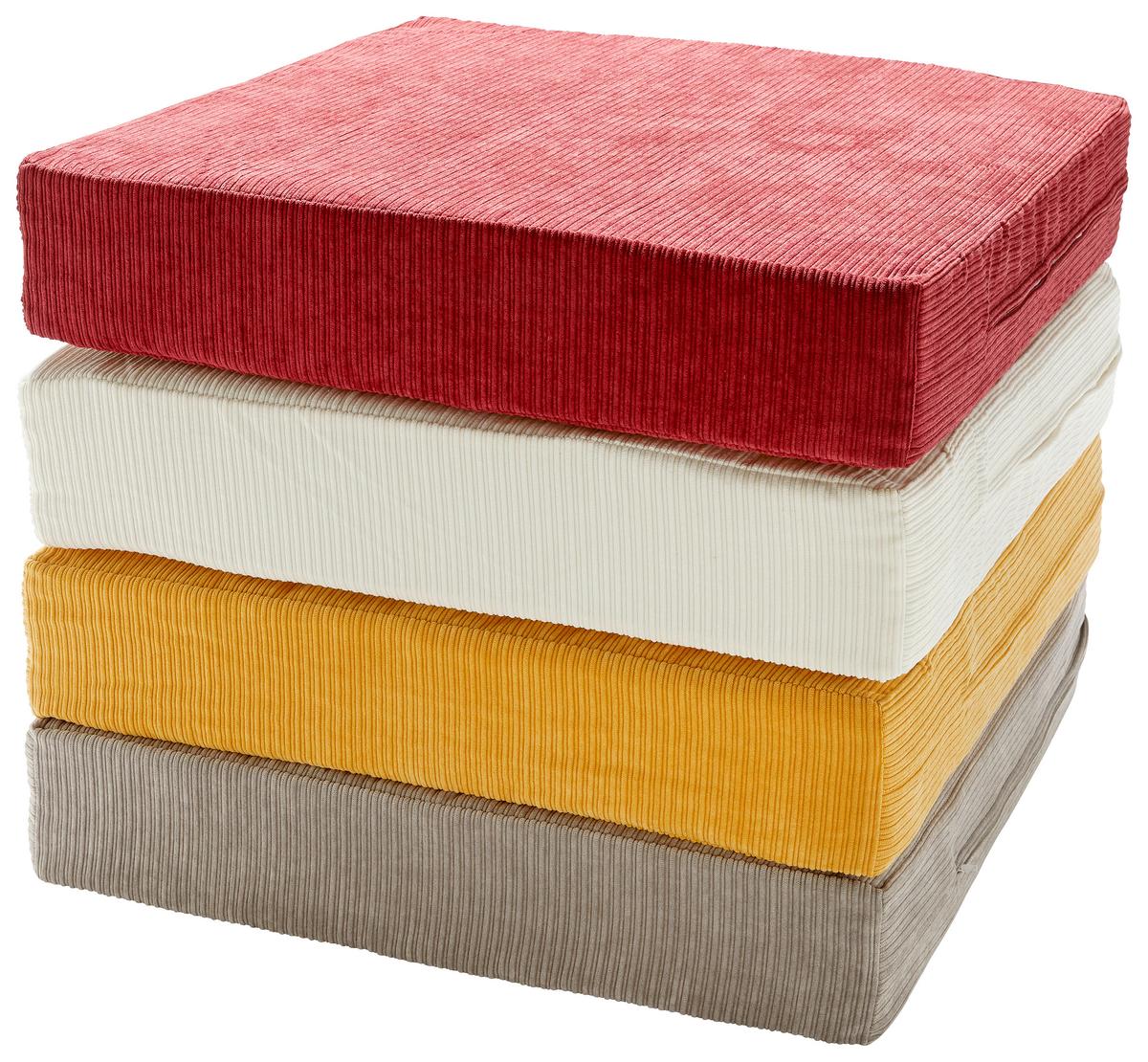 Sitzkissen Corinna in Gelb ca. 60x60cm - Gelb, Modern (60/60/14cm) - Premium Living