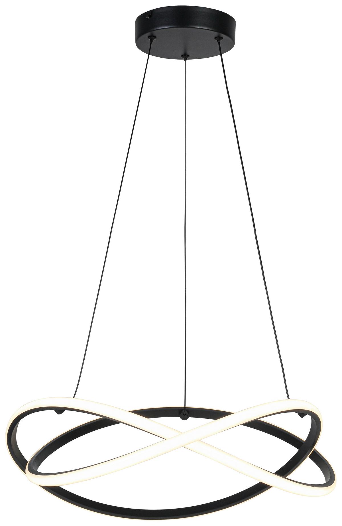 LAMPA WISZĄCA TESSA - czarny/biały, Trend, tworzywo sztuczne/metal (47/120cm) - Collet's Monde