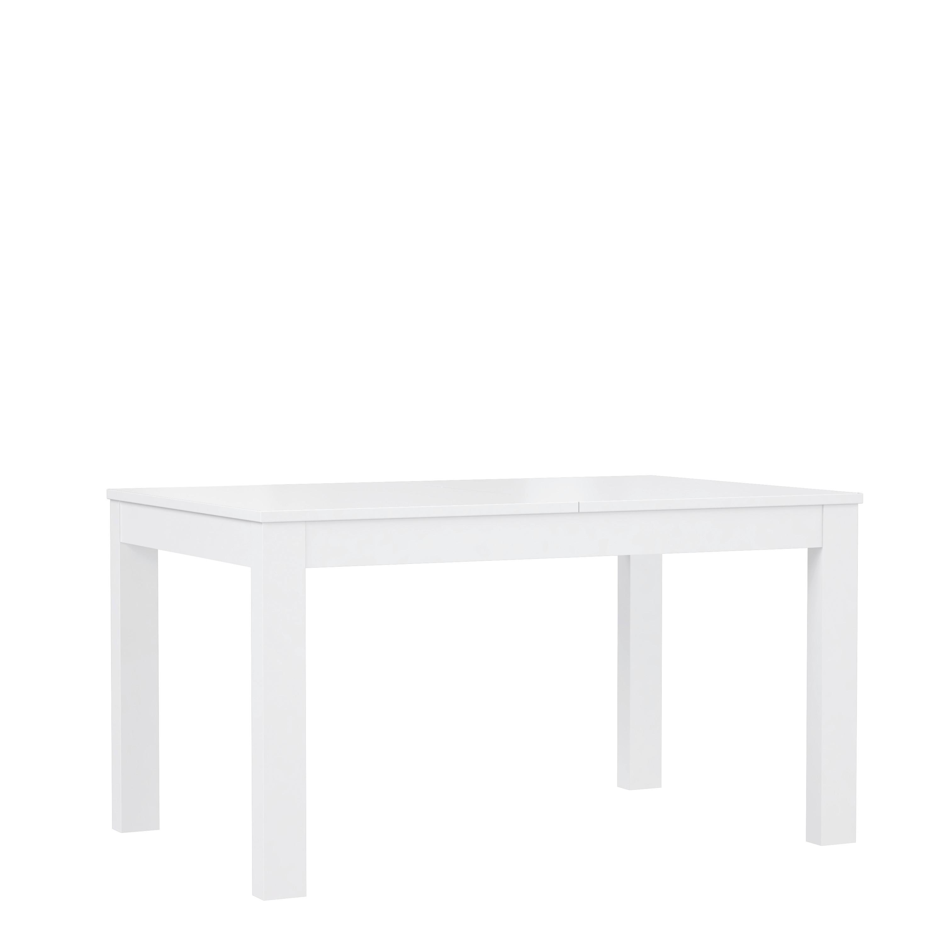 Stol Na Izvlačenje Viola - bijela/bijela visoki sjaj, Moderno, drvni materijal (140-240/76/90cm) - Premium Living