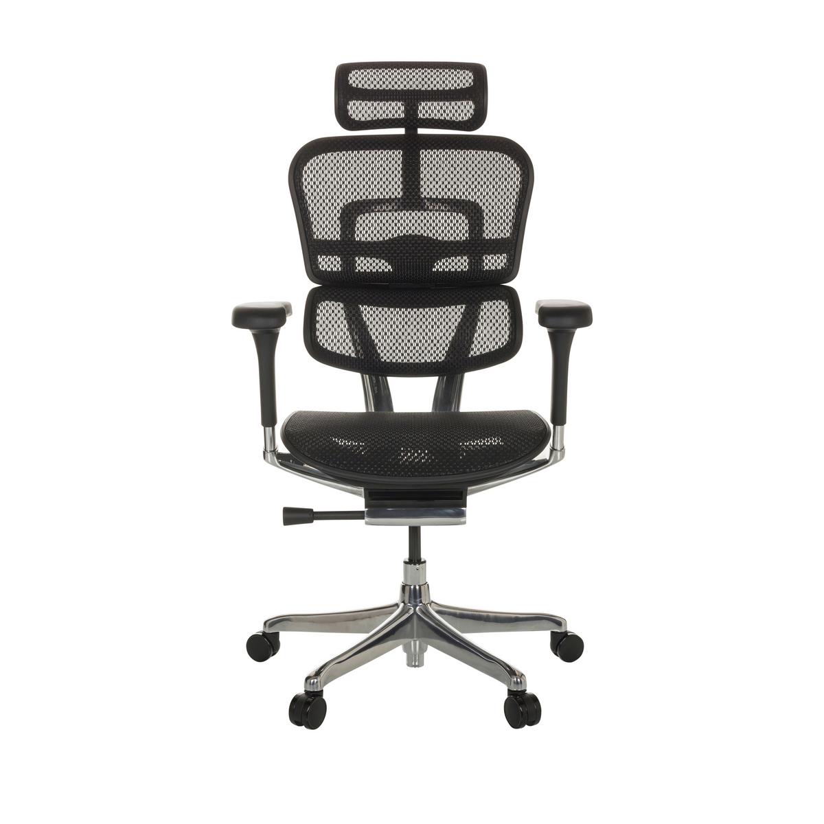Pisarniški Stol Ergohuman I, Črna - srebrne barve/črna, Basics, kovina/umetna masa (69/119-144/65cm) - MID.YOU