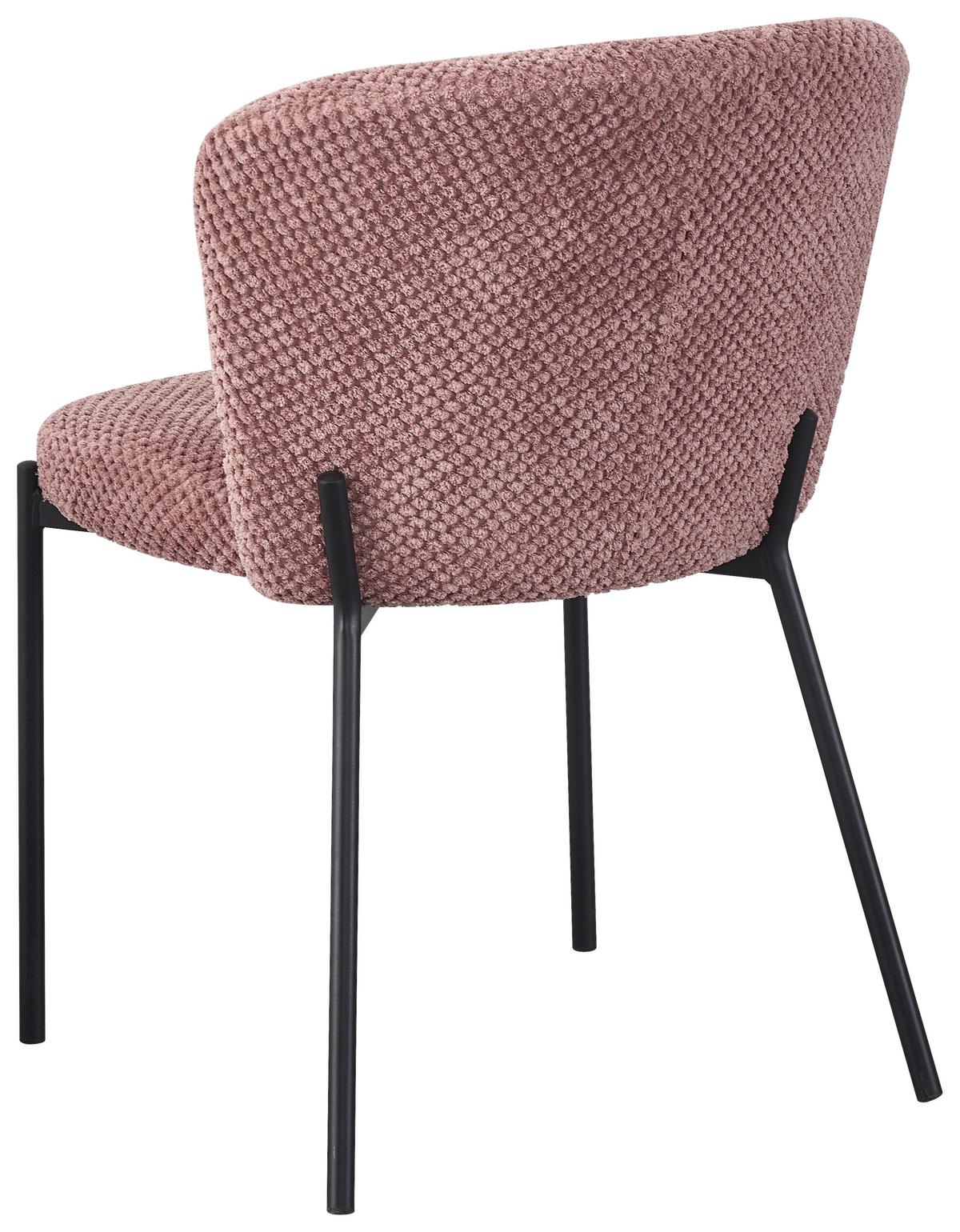 Chaise Emily Rosa - Pink/Schwarz, Lifestyle, Holz/Textil (55/79/59cm) - Mömax