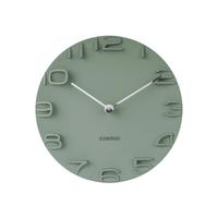 ZEGAR ŚCIENNY KA5311GR - zielony, Basics, tworzywo sztuczne (42/42/5cm) - Karlsson