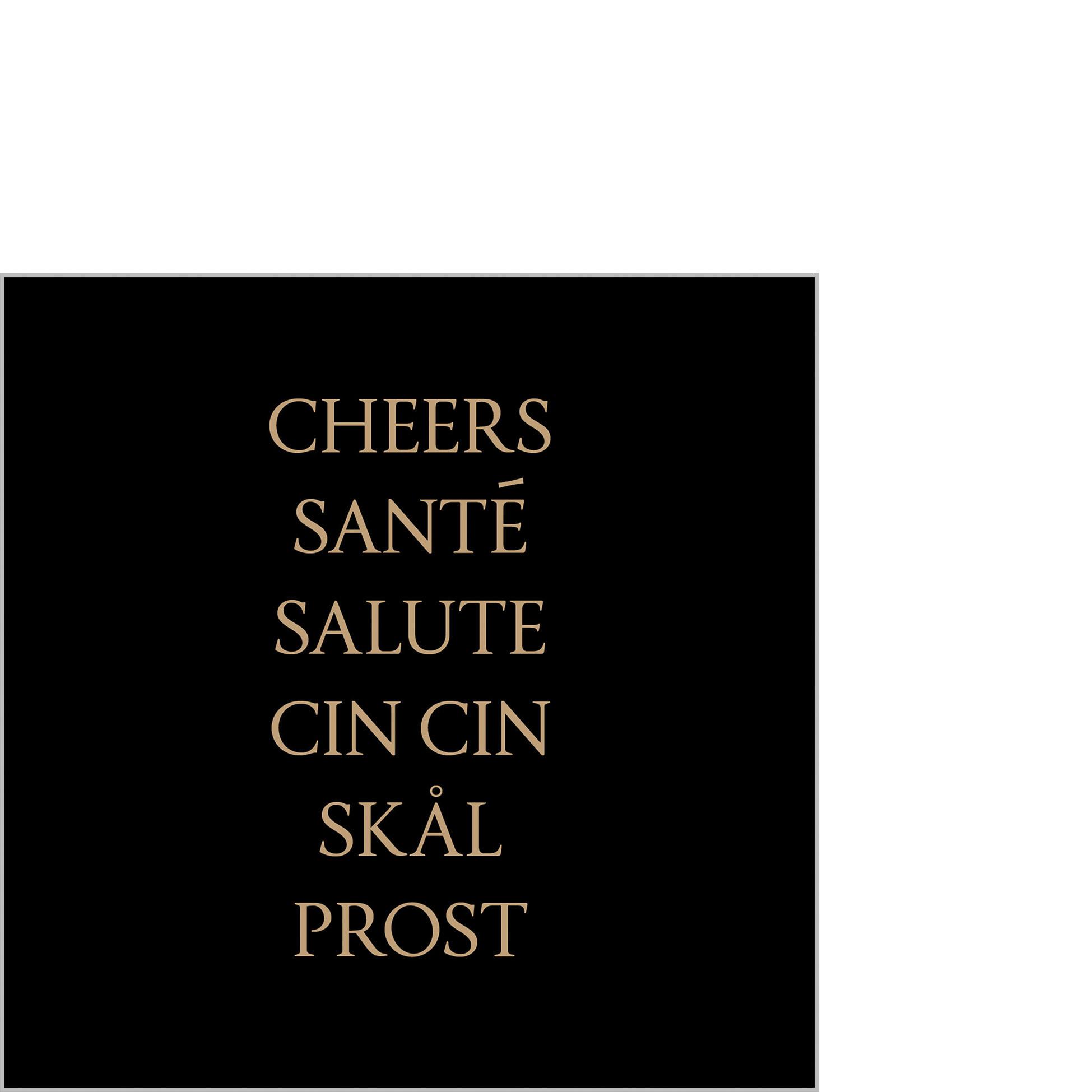 Cocktailserviette Linda Schwarz/Gold ca. 25x25cm - Schwarz, KONVENTIONELL, Papier (25/25cm)