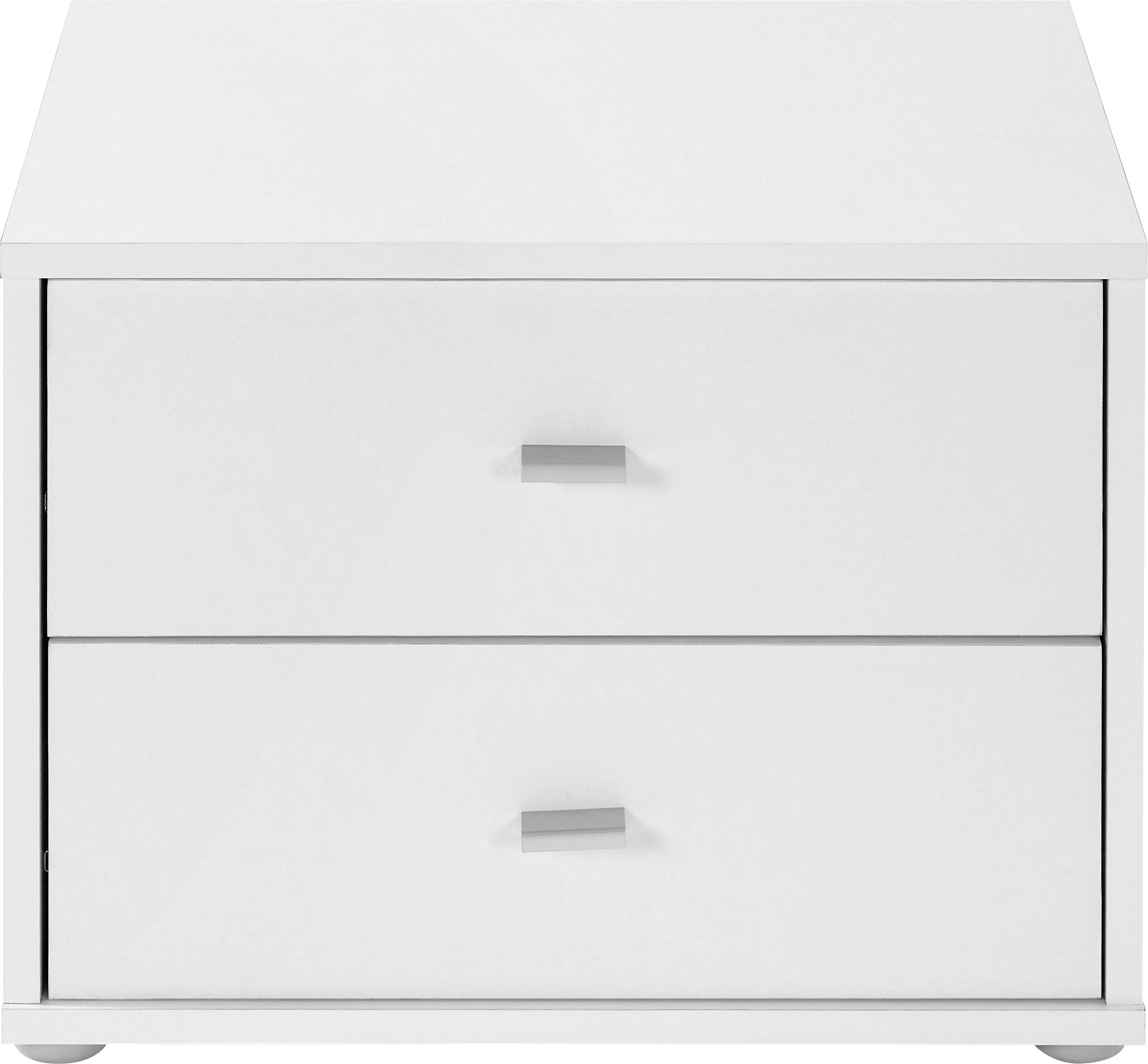 Nočna Omarica 4-You Yuk12 - bela, Konvencionalno, leseni material (50/38.1/35.2cm) - Modern Living