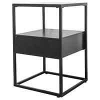 Măsuță auxiliară NOAH - negru, Modern, sticlă/metal (40/62/40cm) - Modern Living