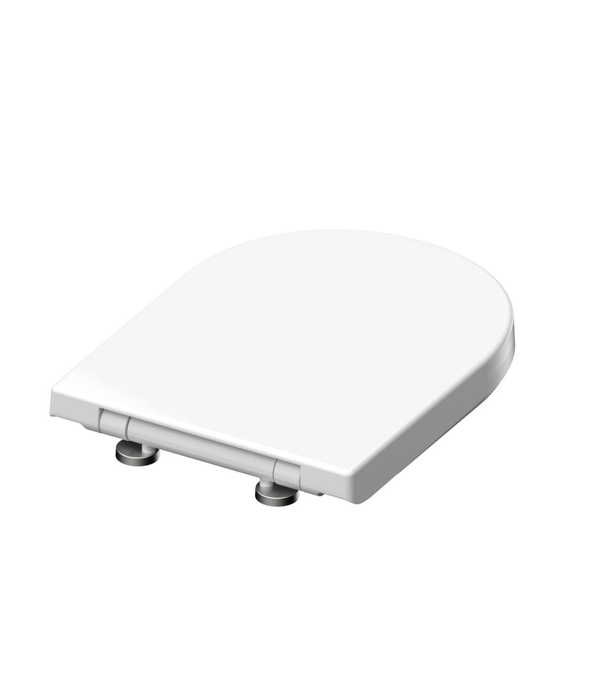 WC-Sitz mit Absenkautomatik in Weiss - Weiss, Kunststoff (34,5/2/45,5cm) - Schütte