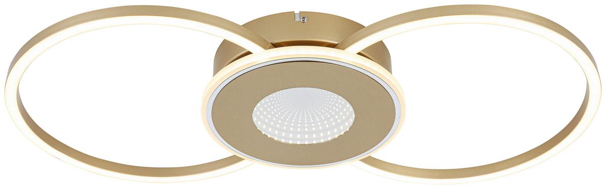 Stropna Led-svetilka Alexander - barve kroma/barve kapučina, Moderno, kovina/umetna masa (28,5/57,5/6cm) - Mömax