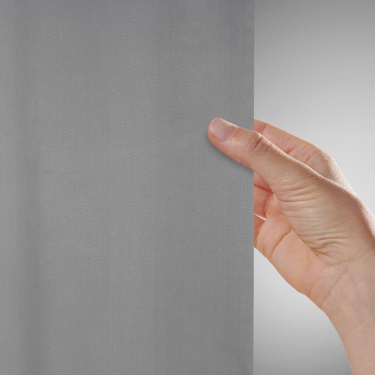 Verdunkelungsvorhang Riccardo In Anthrazit Ca. 140x245cm - Anthrazit, Modern, Textil (140/245cm) - Premium Living