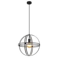 Hängeleuchte Tamara Schwarz matt max. 60 Watt - Schwarz, Design, Metall (40/120cm) - Globo
