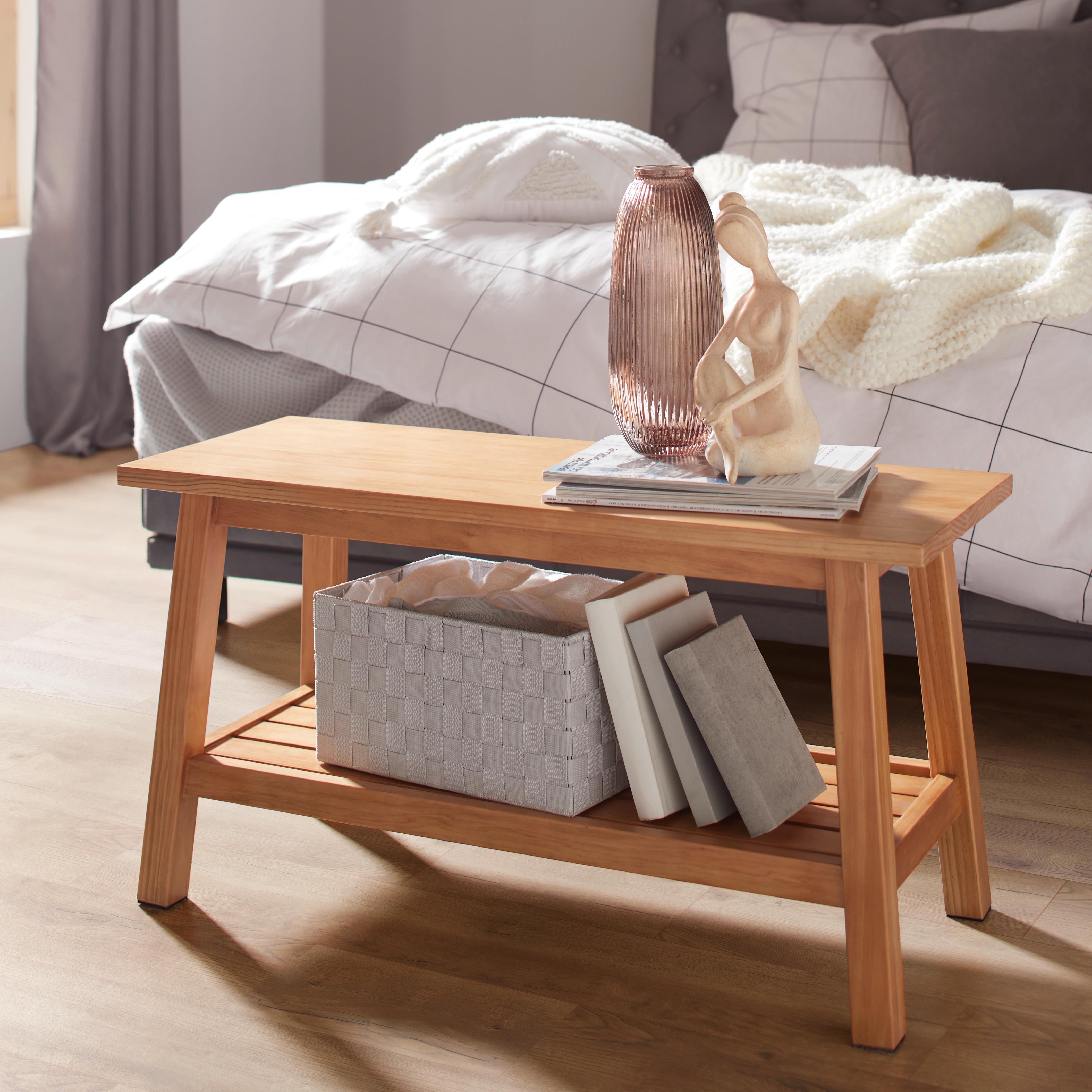 banc polyvalent in Naturfarben - couleur écru, Romantik / Landhaus, bois (90/48/35cm) - Zandiara