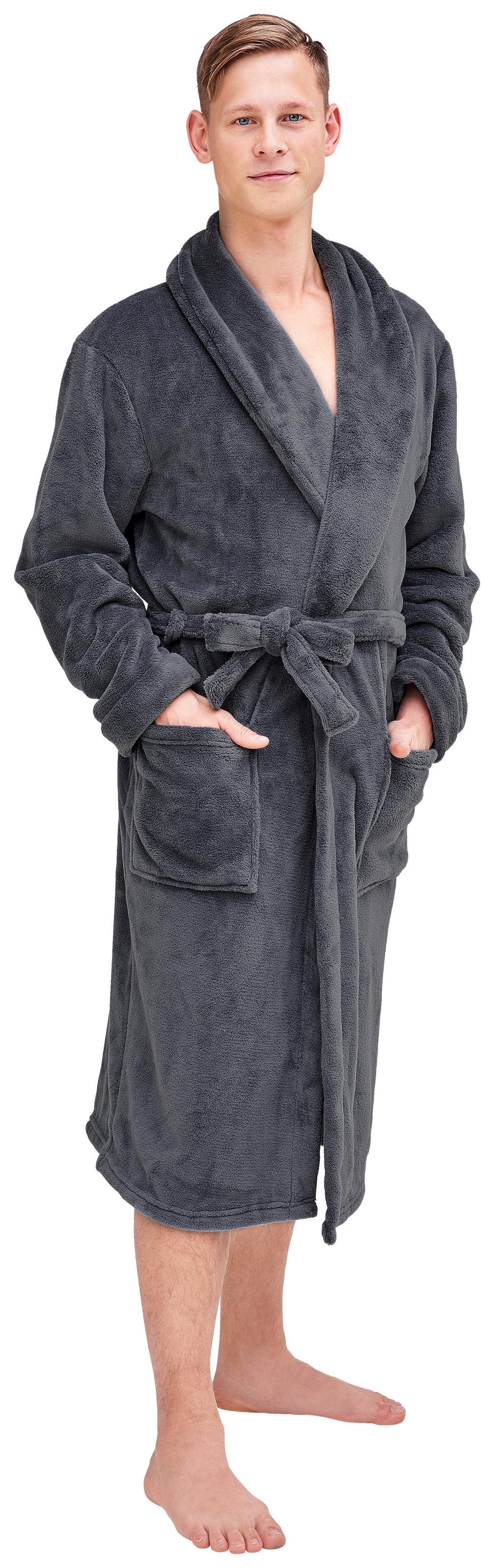 SZLAFROK KĄPIELOWY MILANO - antracytowy, Konventionell, tkanina (XLnull) - Boxxx