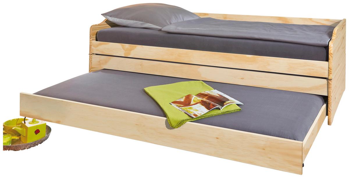 Mladinska Raztegljiva Postelja Lotar, 90-180x200 - naravne barve, Konvencionalno, les (90/200cm) - MID.YOU