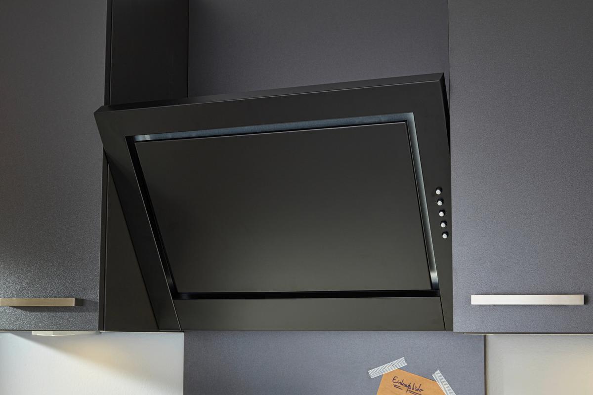 Eckküche inkl. 4 E-Geräte PN100/80 - Eichefarben/Dunkelgrau, MODERN, Holzwerkstoff (265/215cm) - Pino