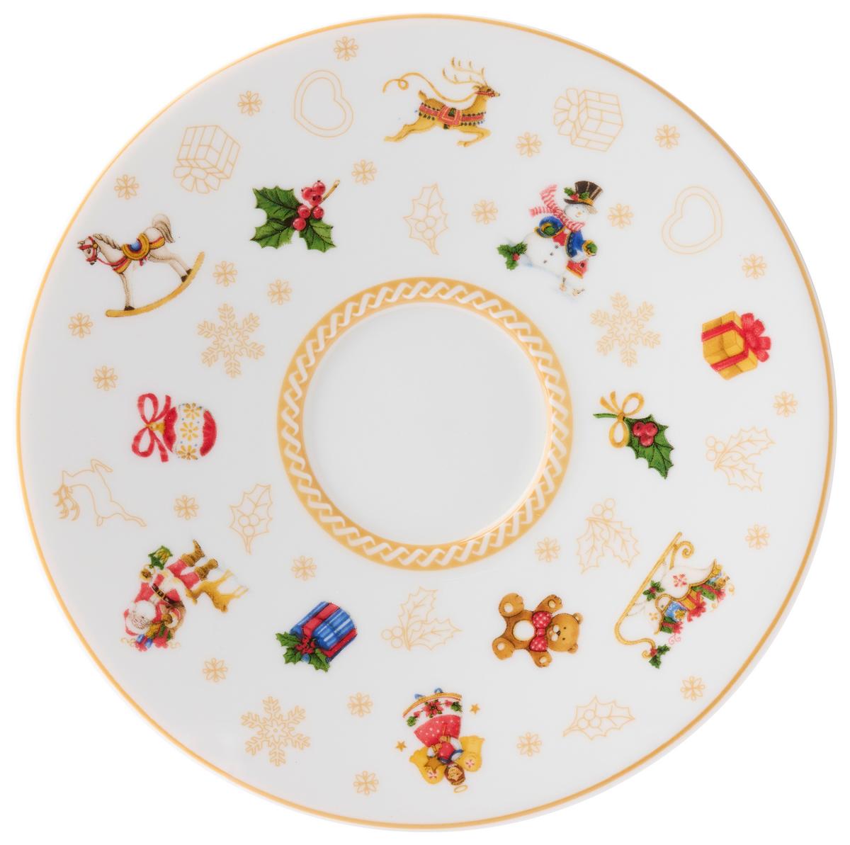 SERWIS KAWOWY CHRISTMAS TOYS - biały, Konventionell, ceramika - X-Mas