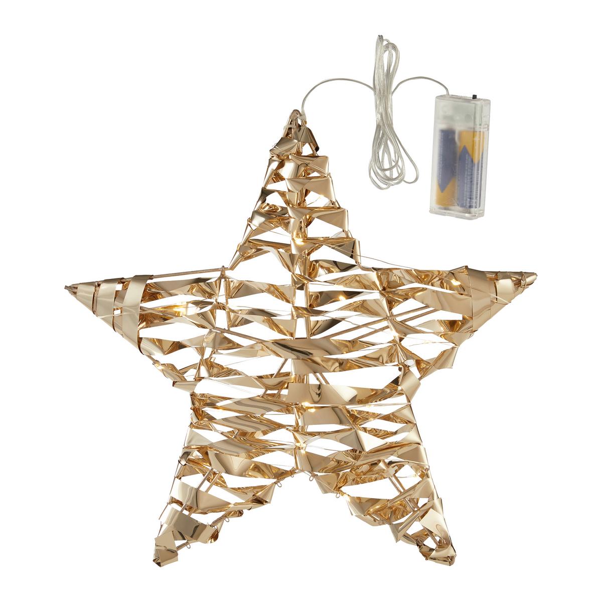 LED-Weihnachtsfigur Yven Goldfarben - Goldfarben, KONVENTIONELL, Metall (30/8/30cm)