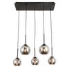 HÄNGLAMPA LUFOO - kromfärg/svart, Modern, metall/glas (75/25/120cm) - Mömax