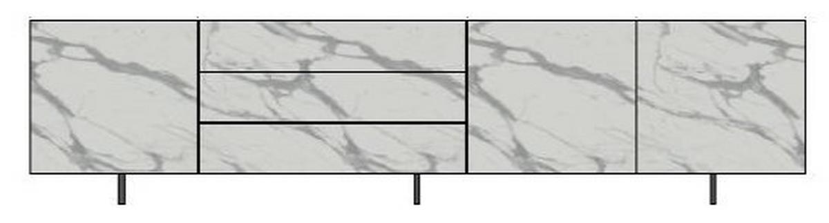 Lowboard in Weiss - Weiss, Design, Holzwerkstoff (230/60/38cm) - Mömax