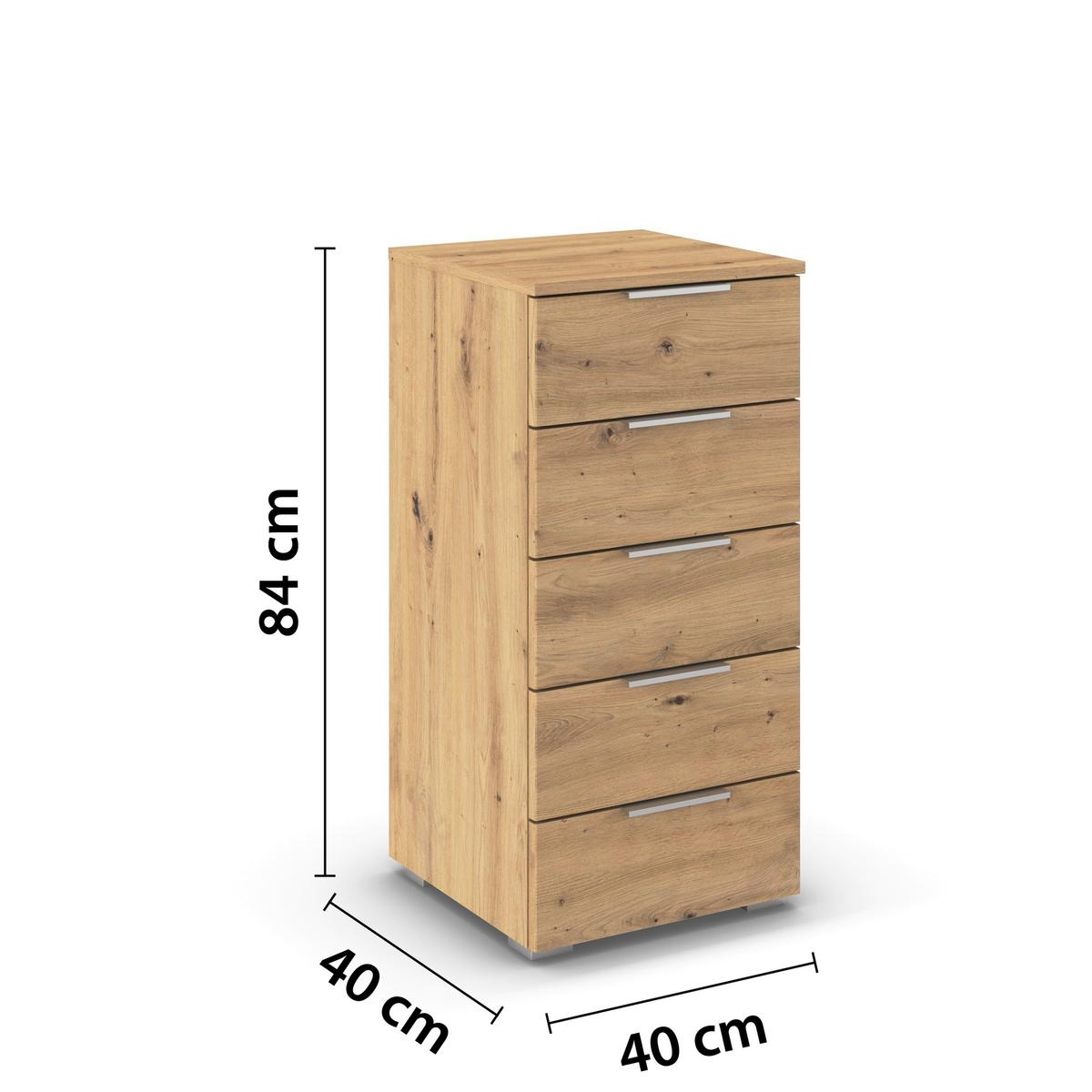 NOPTIERA MARS 5L - stejar Artisan, Basics, material pe bază de lemn (40/84/40cm) - Modern Living