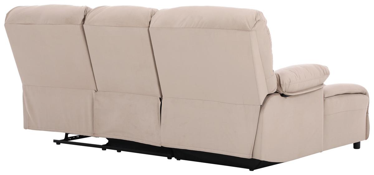 Sedežna Garnitura Boston, Rjava, Leva - črna/bež, Basics, kovina/umetna masa (159/216cm) - P & B