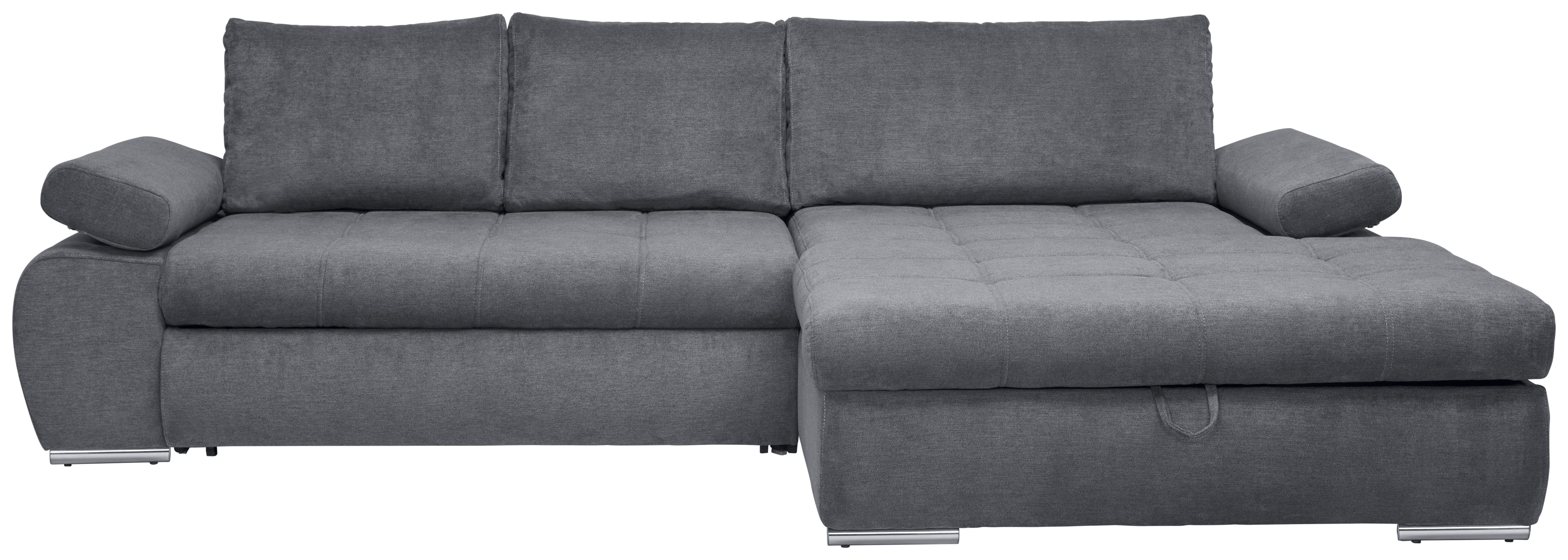 NAROŻNIK INFERNO - biały/szary, Design, tworzywo sztuczne/tkanina (294/173cm) - Carryhome
