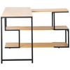 SKRIVBORD HENDRIK - svart/ekfärgad, Modern, metall/trämaterial (120/76/120cm) - Mömax