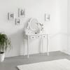 SMINKBORD SARA II - vit/bronsfärgad, Romantik / Lanthus, metall/trämaterial (80/130/40cm) - Mömax